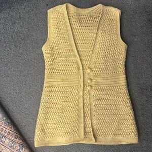 Hand knit vest